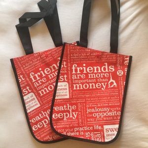 2 Reusable Lululemon Bags❤️